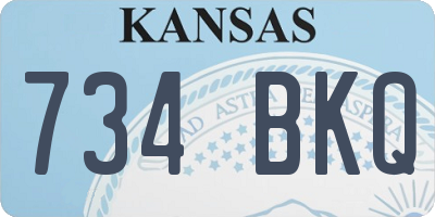 KS license plate 734BKQ