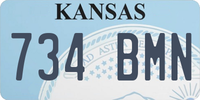 KS license plate 734BMN