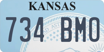 KS license plate 734BMO