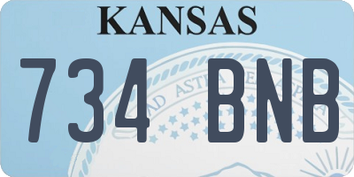 KS license plate 734BNB