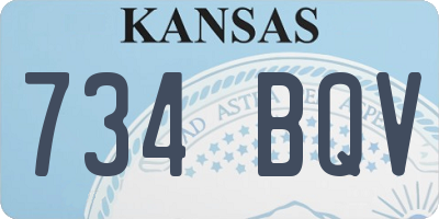 KS license plate 734BQV