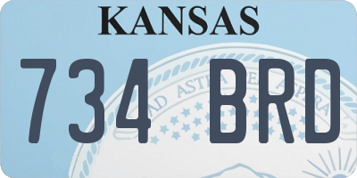 KS license plate 734BRD
