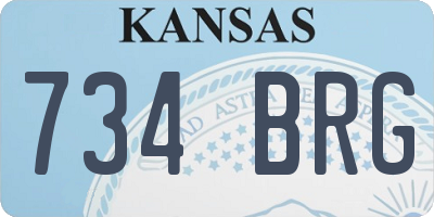 KS license plate 734BRG