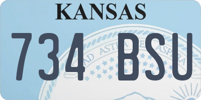 KS license plate 734BSU