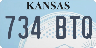 KS license plate 734BTQ