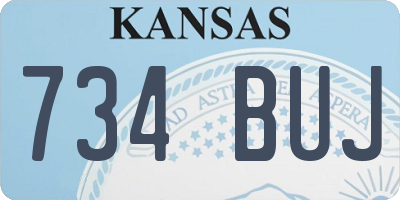 KS license plate 734BUJ
