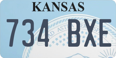 KS license plate 734BXE