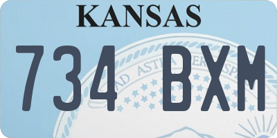 KS license plate 734BXM