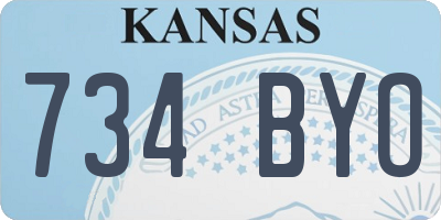 KS license plate 734BYO