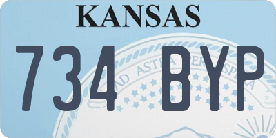 KS license plate 734BYP