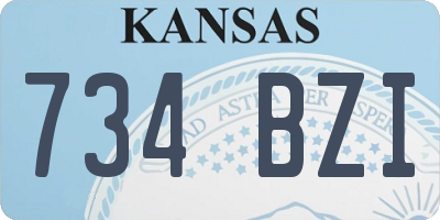 KS license plate 734BZI