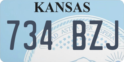 KS license plate 734BZJ