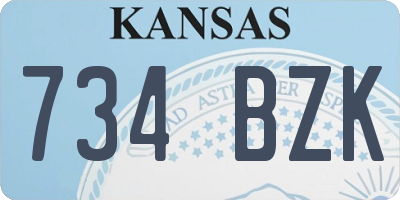 KS license plate 734BZK