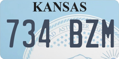KS license plate 734BZM