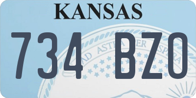 KS license plate 734BZO