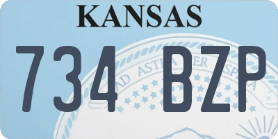 KS license plate 734BZP