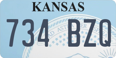 KS license plate 734BZQ