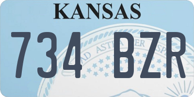 KS license plate 734BZR