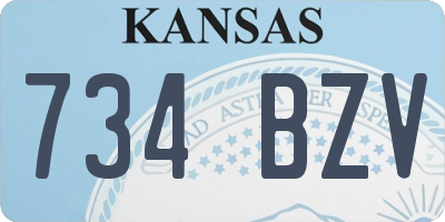 KS license plate 734BZV
