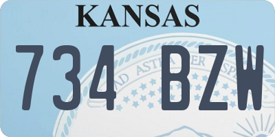 KS license plate 734BZW