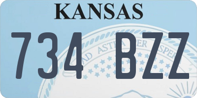 KS license plate 734BZZ