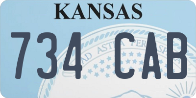 KS license plate 734CAB