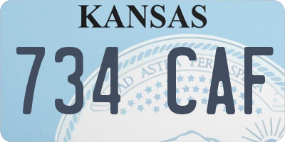 KS license plate 734CAF