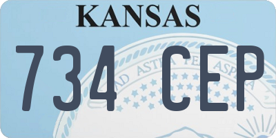 KS license plate 734CEP