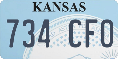 KS license plate 734CFO