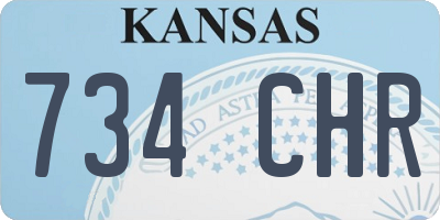 KS license plate 734CHR