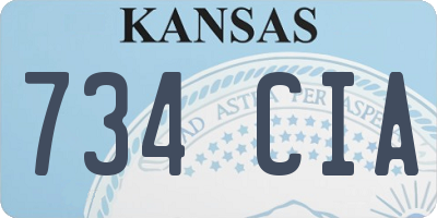 KS license plate 734CIA