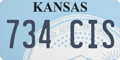 KS license plate 734CIS