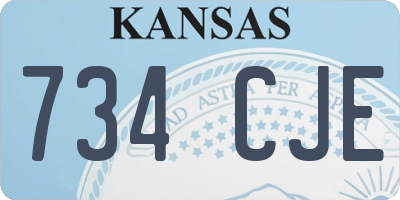 KS license plate 734CJE