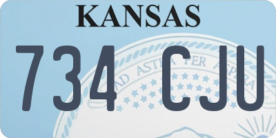 KS license plate 734CJU