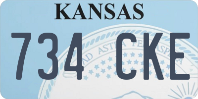 KS license plate 734CKE