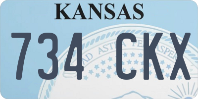 KS license plate 734CKX