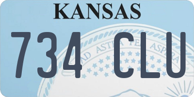 KS license plate 734CLU