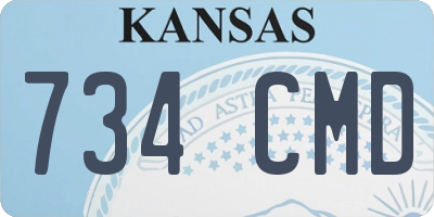 KS license plate 734CMD