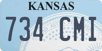 KS license plate 734CMI