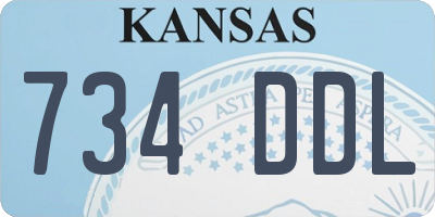 KS license plate 734DDL