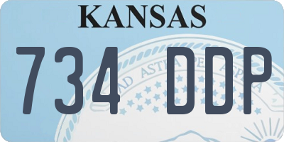 KS license plate 734DDP