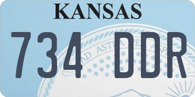 KS license plate 734DDR