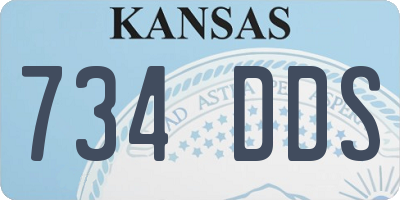 KS license plate 734DDS
