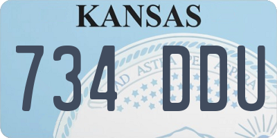 KS license plate 734DDU