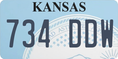 KS license plate 734DDW