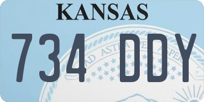 KS license plate 734DDY