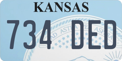 KS license plate 734DED