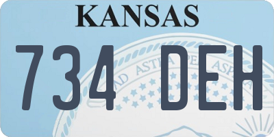 KS license plate 734DEH