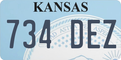 KS license plate 734DEZ