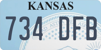 KS license plate 734DFB